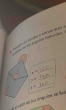 mosm en equipo y encuentren . oos de los ángulos indicados. 
_ 
_
x°
_
r=
t=
y el valor de los ángulos señal.