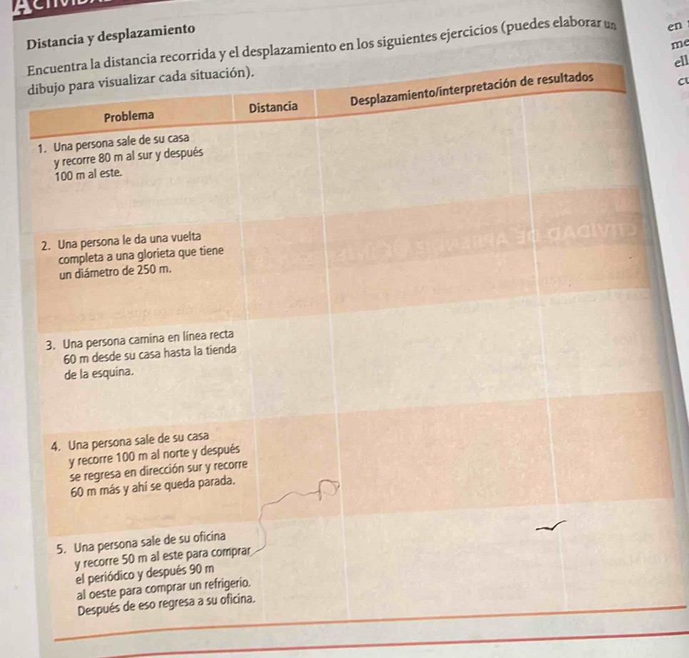 FCI 
Distancia y desplazamiento 
me 
Es siguientes ejercicios (puedes elaborar un en 
ell 
d 
C 
_