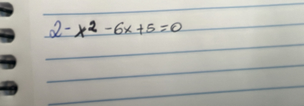 2-x^2-6x+5=0