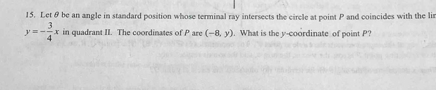 Solved: Let θ be an angle in standard position whose terminal ray ...