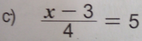  (x-3)/4 =5