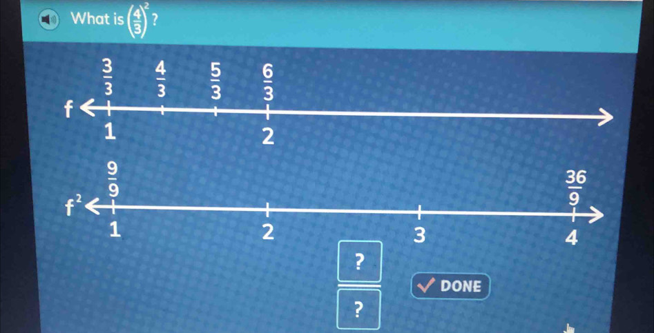 What is ( 4/3 )^2 7
?
DONE
?