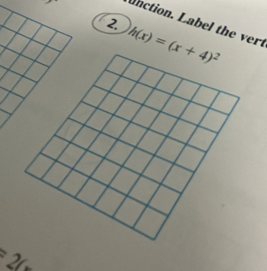 inction. Label the vert
2.
=26