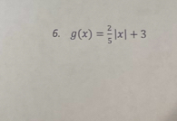 g(x)= 2/5 |x|+3