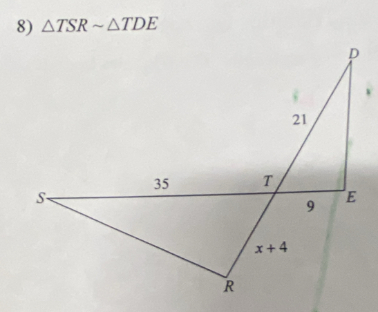 △ TSRsim △ TDE