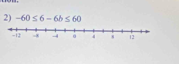 -60≤ 6-6b≤ 60