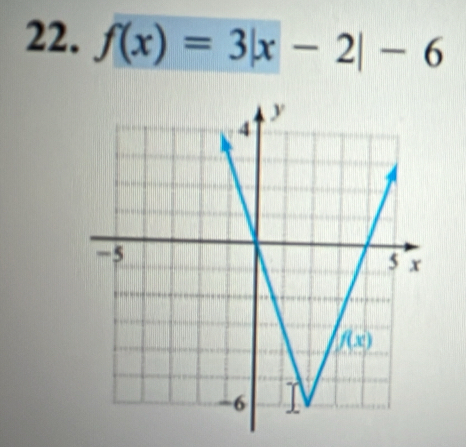 f(x)=3|x-2|-6