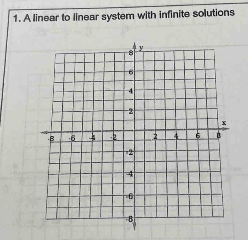 A linear to linear system with infinite solutions