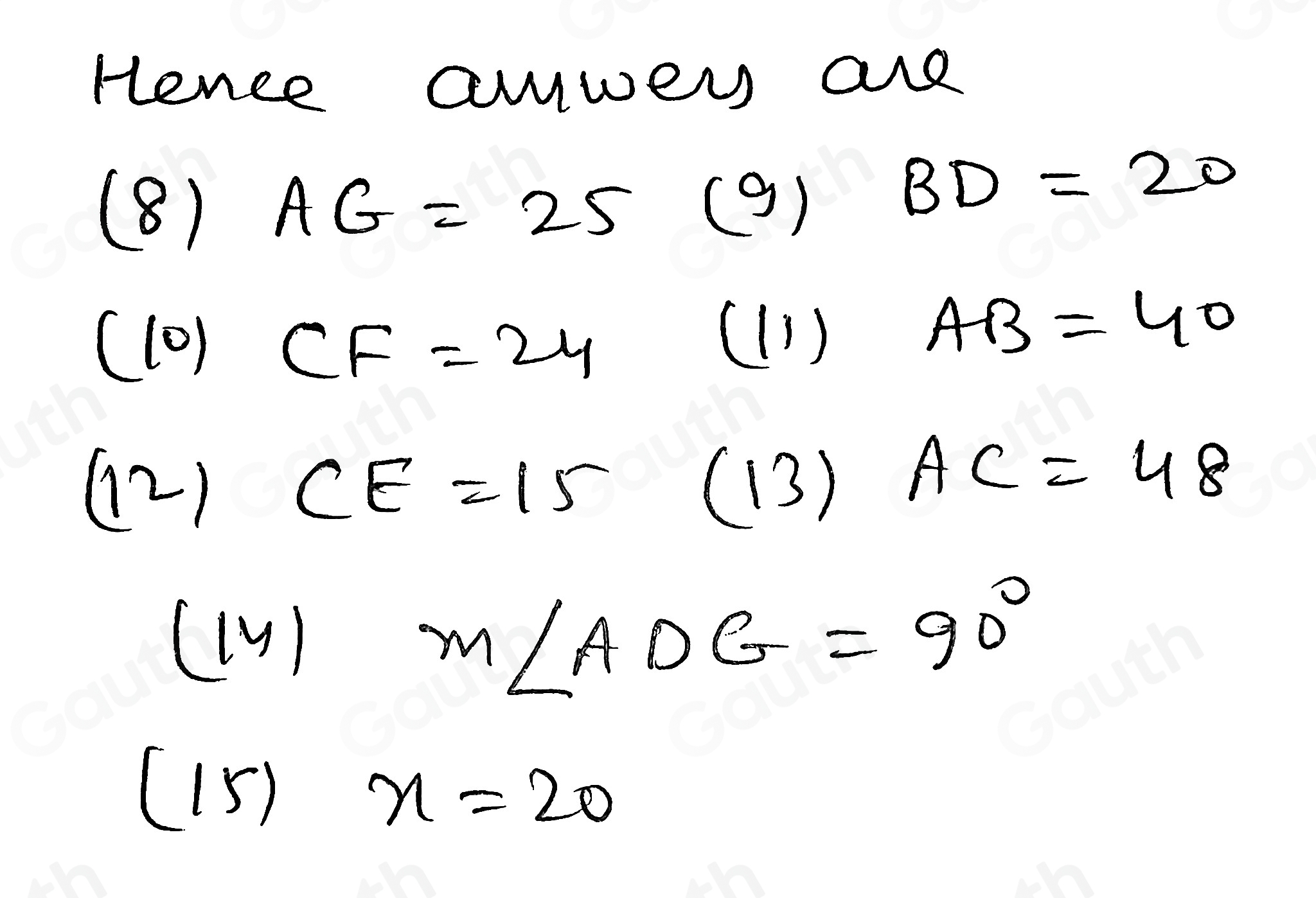 Solved: In the diagram, the perpendicular bisectors (shown with dashed ...