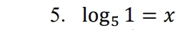 log _51=x