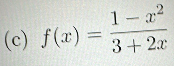 f(x)= (1-x^2)/3+2x 