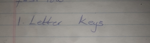 Letter keys