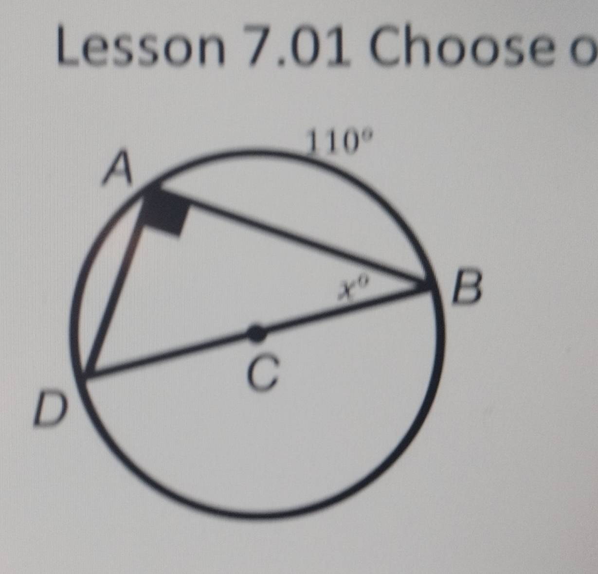 Lesson 7.01 Choose o