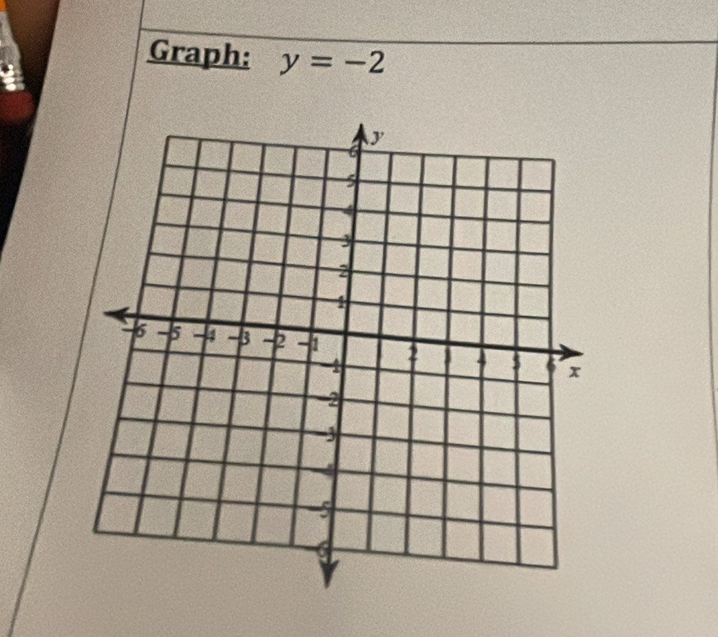 Graph: y=-2