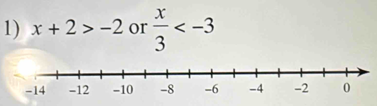 x+2>-2 or  x/3 