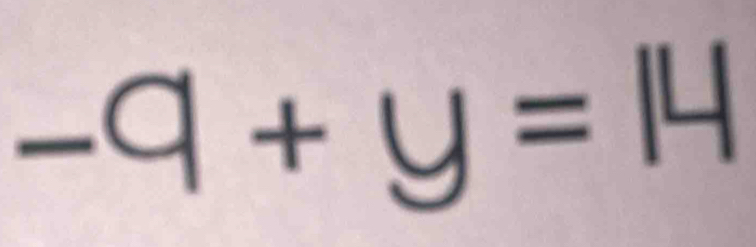 + y = 14