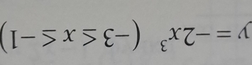 y=-2x^3(-3≤ x≤ -1)