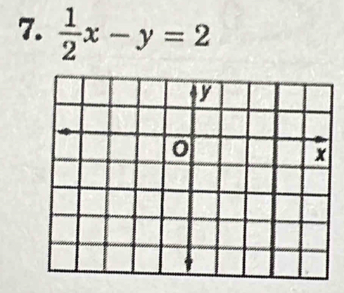  1/2 x-y=2