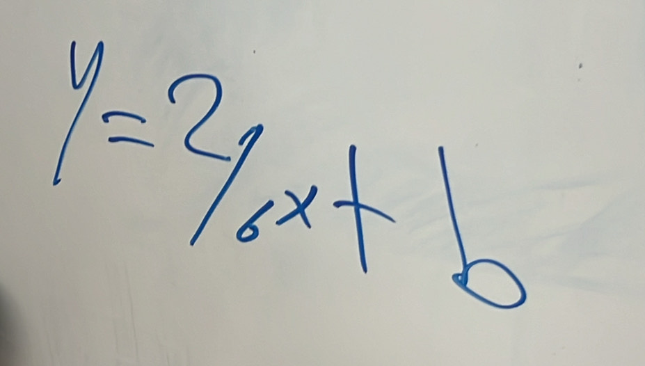 y=2/6x+b