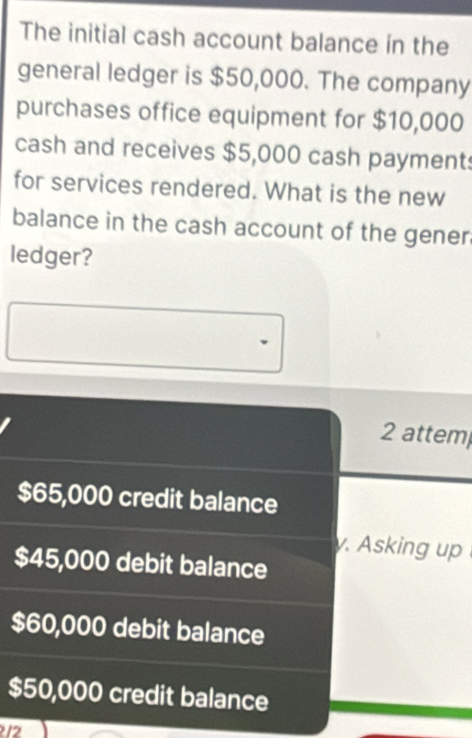 Solved: The initial cash account balance in the general ledger is ...