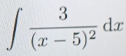 ∈t frac 3(x-5)^2dx