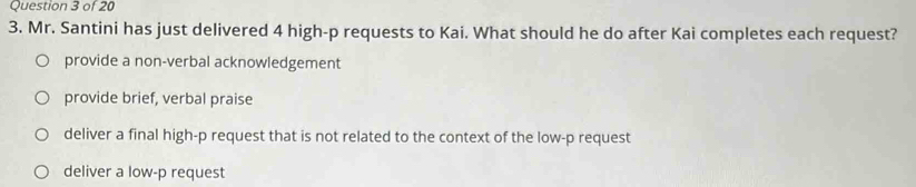 Solved: Mr. Santini has just delivered 4 high-p requests to Kai. What ...