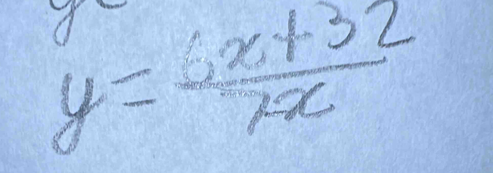 y= (6x+32)/7x 