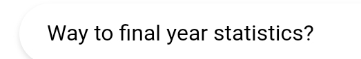 Way to final year statistics?