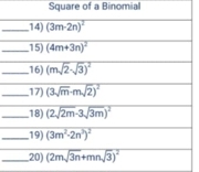 Square of a Binomial