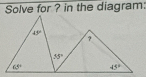 Solve for ? in the diagram: