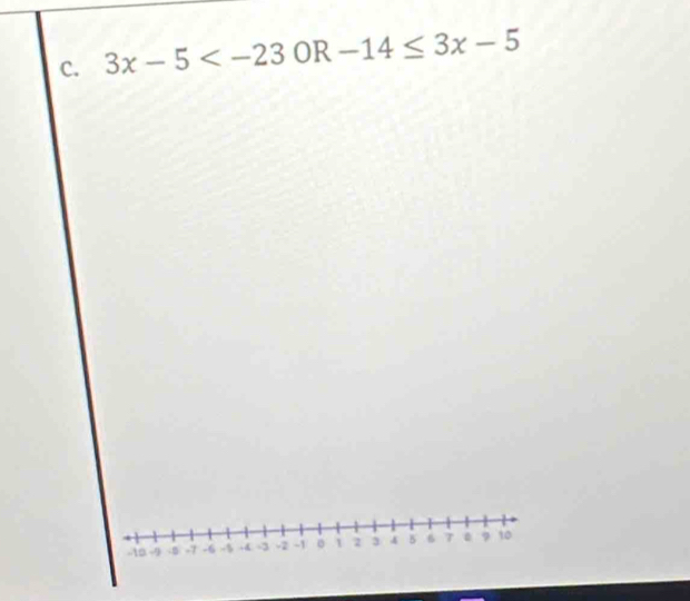 3x-5 OR -14≤ 3x-5