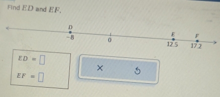 Find ED and EF.
ED=□
×
EF=□