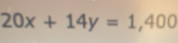 20x+14y=1,400