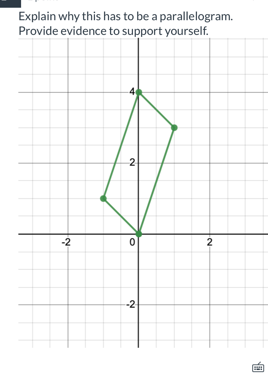 Explain why this has to be a parallelogram.