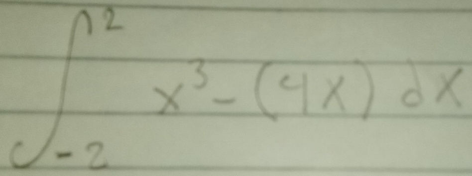 ∈t _(-2)^2x^3-(4x)dx