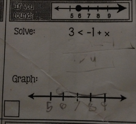 If you 
found 
Solve: 3
Graph: