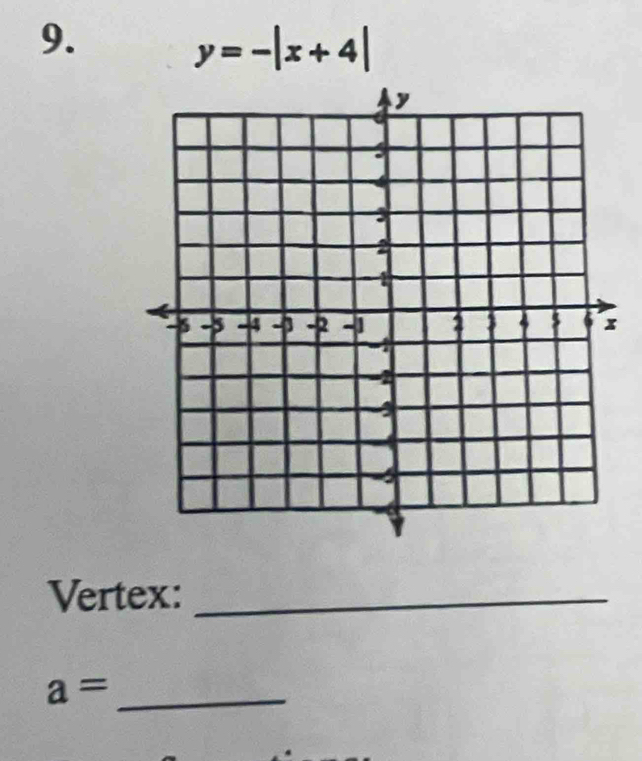 y=-|x+4|
Vertex:_
a= _