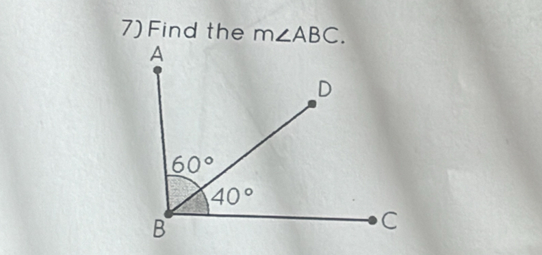 Find the m∠ ABC.