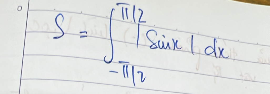 S=∈t _(-π /3)^(π /2)|sin x|dx