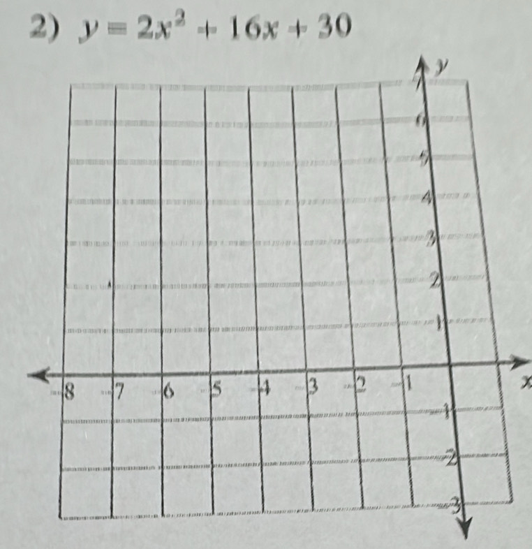 y=2x^2+16x+30
x