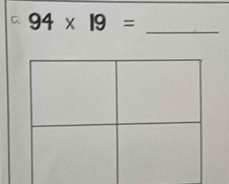 94* 19= _