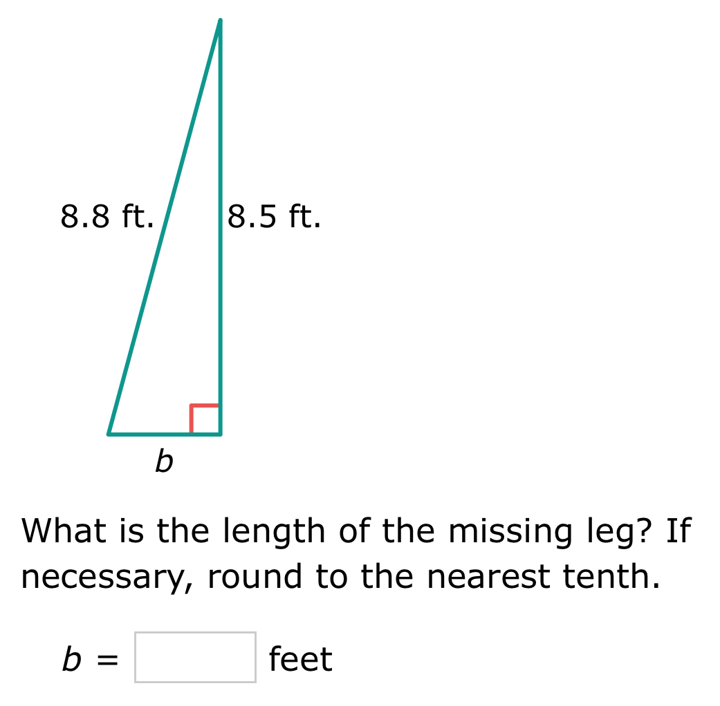 necessary, round to the nearest tenth.
b=□ feet