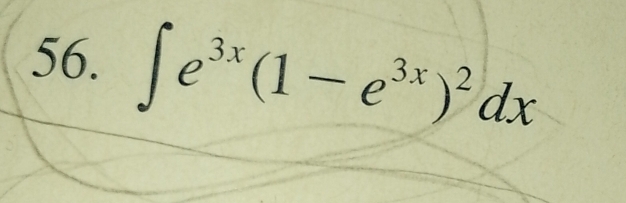 ∈t e^(3x)(1-e^(3x))^2dx