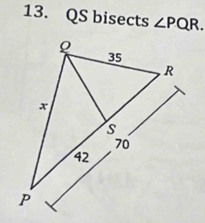 QS bisects ∠ PQR.