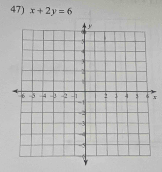 x+2y=6
x