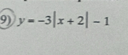 y=-3|x+2|-1