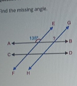 ind the missing angle.