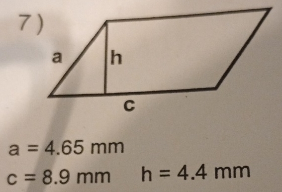 a=4.65mm
c=8.9mm h=4.4mm