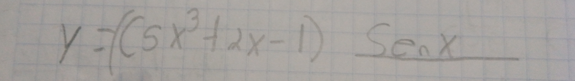 y=(5x^3+2x-1)senx