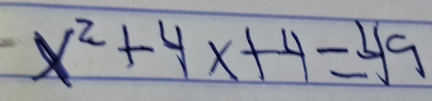 x^2+4x+4=49